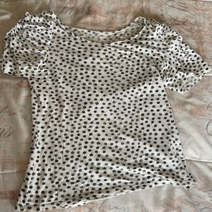 Polka Dot Skirt with Detailed Sleeves